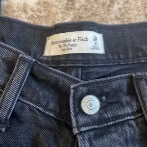 Abercrombie 90s low rise dark grey jeans size 2s (short) or 26